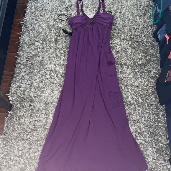 Bebe Purple Embellished Long Maxi Dress - Picture 11 of 13